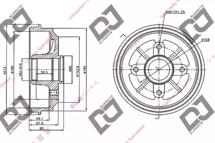 Тормозный барабан DJ PARTS BR1017